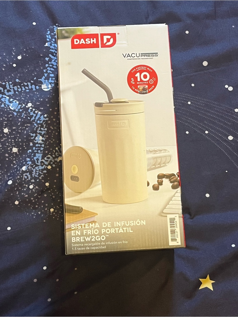 NWT DASH Cream Travel Cold Brew2Go Tumbler Brew System